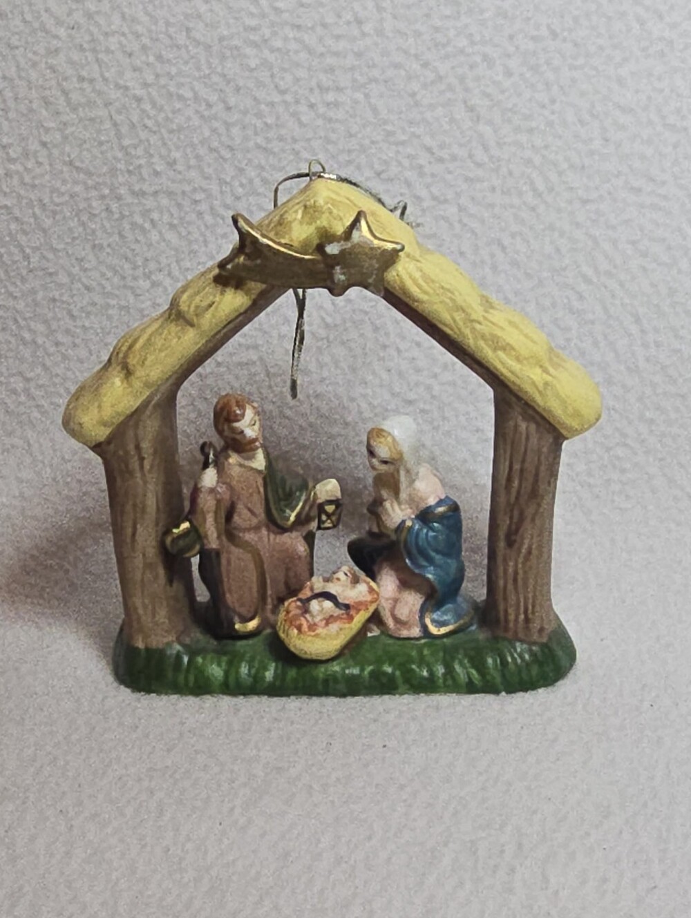Hand-Painted Ceramic Nativity Ornament